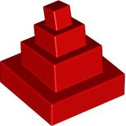 LEGO part 3485 hat Witch, Squared (Minecraft) in Bright Red/ Red