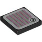 Tile 2 x 2 with 'W' in Circle (Wario), Barcode print (Sticker)