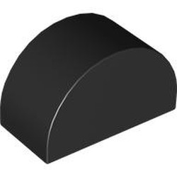 LEGO part 31213 Duplo Brick 2 x 4 x 2 Curved Top in Black