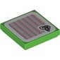 Tile 2 x 2 with Gramophone, Barcode print (Sticker)