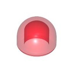 LEGO part 6908 Dome 1 x 1 x 2/3 in Transparent Red/ Trans-Red