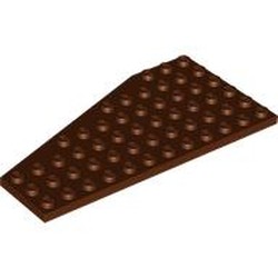 LEGO part 30356 Wedge Plate 6 x 12 Right in Reddish Brown