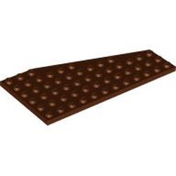 LEGO part 30355 Wedge Plate 6 x 12 Left in Reddish Brown