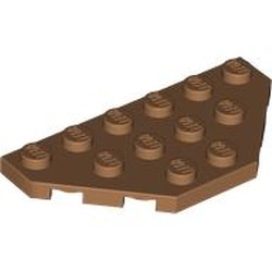 LEGO part 2419 Wedge Plate 3 x 6 Cut Corners in Medium Nougat
