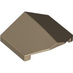LEGO part 1762 Slope 33° 2 x 2 Double / Inverted in Sand Yellow/ Dark Tan