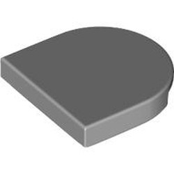 LEGO part 5520 Tile Round 2 x 2 Half Circle in Medium Stone Grey/ Light Bluish Gray