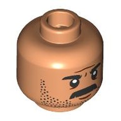 LEGO part 28621pr9687 Minifig Head with print in Nougat