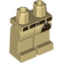 LEGO part 970c26pr0007 Hips and Tan Legs with print in Brick Yellow/ Tan