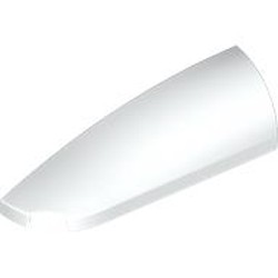 LEGO part 7206 Slope Curved 1 x 4 with Stud Notch Left in White