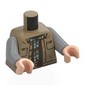 Torso, Vest, Reddish Brown/Grey Shirt, Dark Green Plaid, Belt print, Light Bluish Gray Arms, Light Nougat Hands