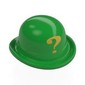Hat, Bowler with Gold Question Mark Print