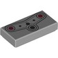 Tile 1 x 2 with Drone Face, Red Color Sensors, Black Distance Sensor print