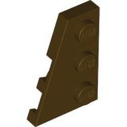 LEGO part 43723 Wedge Plate 3 x 2 Left in Dark Brown