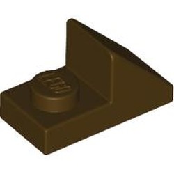 LEGO part 15672 Slope 45° 2 x 1 with 2/3 Cutout [New Version] in Dark Brown