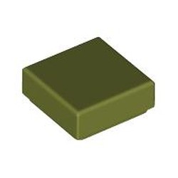 LEGO part 3070b Tile 1 x 1 with Groove in Olive Green