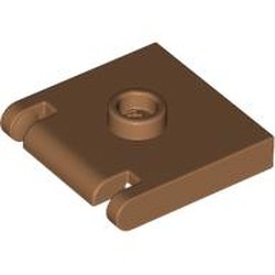 LEGO part 7712 Lid for Box Box 2 x 2, Hinged in Medium Nougat