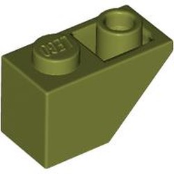 LEGO part 3665 Slope Inverted 45° 2 x 1 in Olive Green