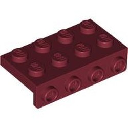 LEGO part 5175 Bracket 2 x 4 - 1 x 4 in Dark Red