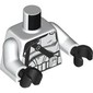 Torso, Nova Corps Clone Commander Armor, Black Straps print, White Arms, Black Hands