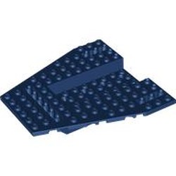 LEGO part 43979 Wedge Plate Special 12 x 12 with 4 x 8 Recessed, Pin Holes in Earth Blue/ Dark Blue