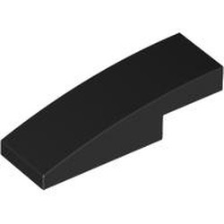LEGO part 7302 Slope Curved 3 x 1 x 2/3 in Black