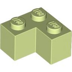 LEGO part 2357 Brick 2 x 2 Corner in Spring Yellowish Green/ Yellowish Green