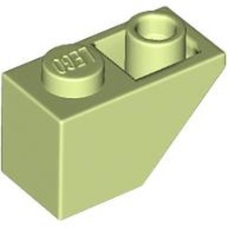 LEGO part 3665 Slope Inverted 45° 2 x 1 in Spring Yellowish Green/ Yellowish Green