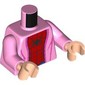 Torso, Robes over Red/Blue Spider-Man Suit, Black Spider print, Bright Pink Arms, Light Nougat Hands