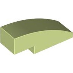 LEGO part 50950 Slope Curved 3 x 1 No Studs in Spring Yellowish Green/ Yellowish Green