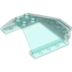 LEGO part 87606 Windscreen 6 x 6 x 2 Canopy in Transparent Light Blue/ Trans-Light Blue