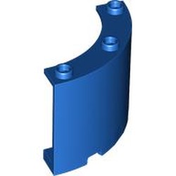 LEGO part 4041 Panel 4 x 4 x 3 Quarter Cylinder in Bright Blue/ Blue
