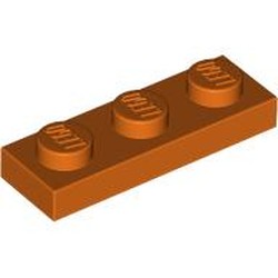 LEGO part 3623 Plate 1 x 3 in Reddish Orange