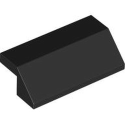 LEGO part 5540 Slope 45° 2 x 4 with 2/3 Inverted Cutout and no Studs in Black