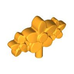 LEGO part 7737 Headwear Accessory Flowers with Small Pin in Transparent Bright Orange/ Trans-Orange