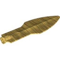 LEGO part 7754 Large Figure Weapon Broad Sword, Axle Hole in Warm Gold/ Pearl Gold