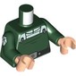 Torso, Imperial Uniform, White Front, Symbol on Arms, Black Belt, Silver Belt Buckle print, Dark Green Arms, Light Nougat Hands