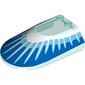 Windscreen 4 x 6 x 1 1/3 with Blue Surface, Medium Azure/White Fins print (Hyperdrive)