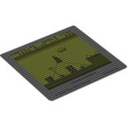 LEGO part 114639 Plastic Sheet with Lenticular Image with Gameboy Screen, Mario Mario Land, Level 1-1 print in Transparent/ Trans-Clear