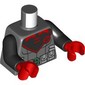 Torso Bodysuit, Light Bluish Green Utility Belt, Black Chest, Red Circle with 'R', Red Trim print, Black Arms, Red Hands