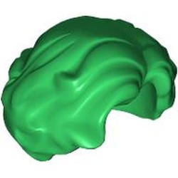 LEGO part 11256 Hair Short Wavy with Side Part in Dark Green/ Green