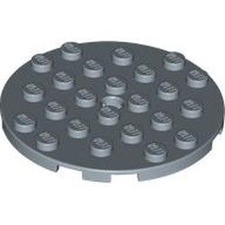 LEGO part 11213 Plate Round 6 x 6 with Hole in Sand Blue