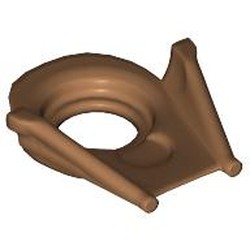 LEGO part 19917 Minifig Neckwear Collar SW Darth Vader Helmet Bottom in Medium Nougat