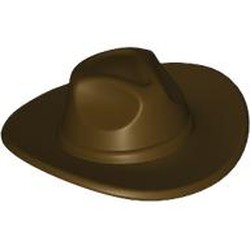 LEGO part 13565 Hat Very Wide Brim, Outback Style [Fedora] in Dark Brown