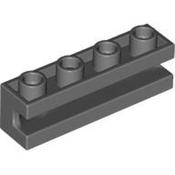 LEGO part 2653 Brick Special 1 x 4 with Groove in Dark Stone Grey / Dark Bluish Gray