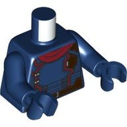 LEGO part 973c05h05pr0001 Torso, Dark Blue Arms and Hands with print in Earth Blue/ Dark Blue