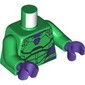 Torso, Armor Plating, Dark Purple Markings print, Green Arms, Dark Purple Hands