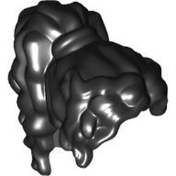 LEGO part 1987 Hair, Ponytail Long Wavy in Black