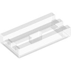 LEGO part 2412b Tile Special 1 x 2 Grille with Bottom Groove in Transparent/ Trans-Clear
