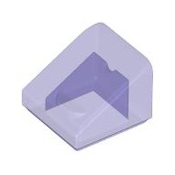 LEGO part 54200 Slope 30° 1 x 1 x 2/3 (Cheese Slope) in Transparent Bright Bluish Violet/ Trans-Purple
