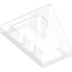 LEGO part 15571 Slope 45° 2 x 1 Triple with Inside Stud Holder in Transparent/ Trans-Clear